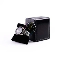 Fancy Watch Box Radian Künc Dikiş PU dəri qutusu